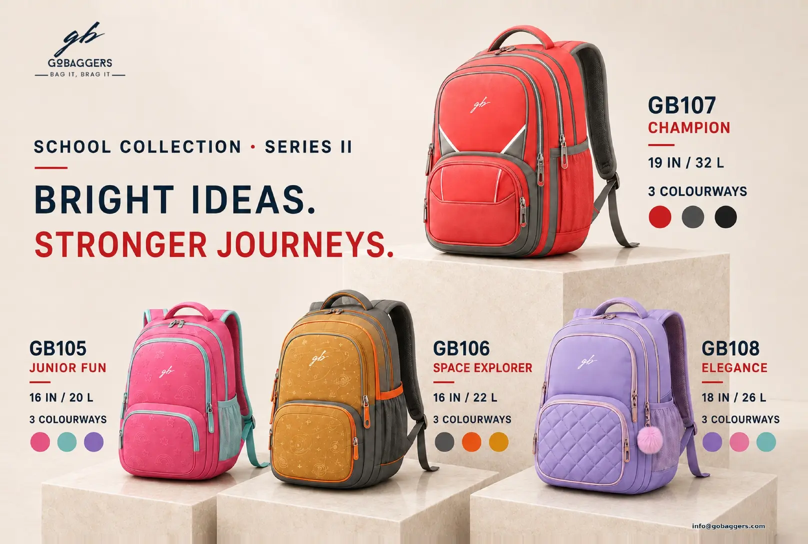 Premium school bag collection
